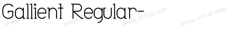 Gallient Regular字体转换